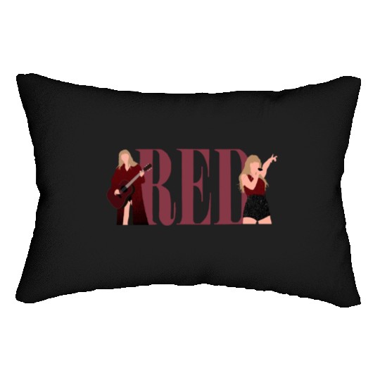 TaylorSwift Red eras tour art Lumbar Pillows