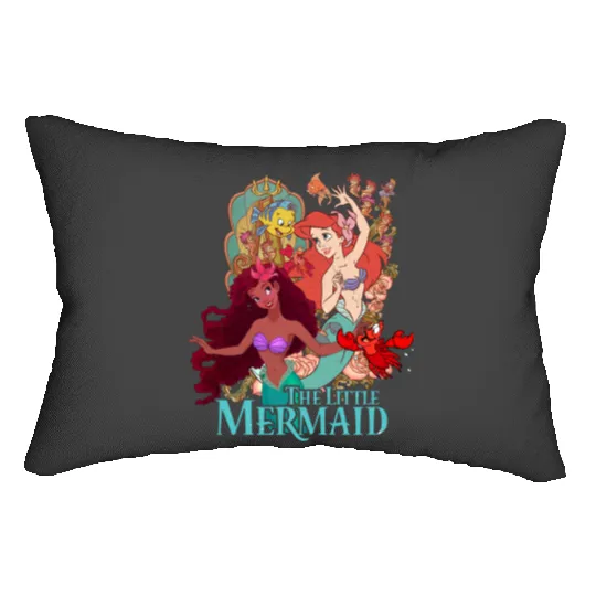 Retro Disney The Little Mermaid Lumbar Pillows, The Little Mermaid Lumbar Pillows