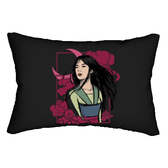 Disney Mulan Moon Portrait Front And Back Lumbar Pillows