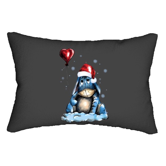 Christmas Winnie The Pooh Lumbar Pillows, Disney Christmas Vacation Lumbar Pillows, Eeyore Lumbar Pillows
