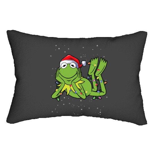 Disney Muppets Holiday The Kermit Frog Christmas Lights Lumbar Pillows
