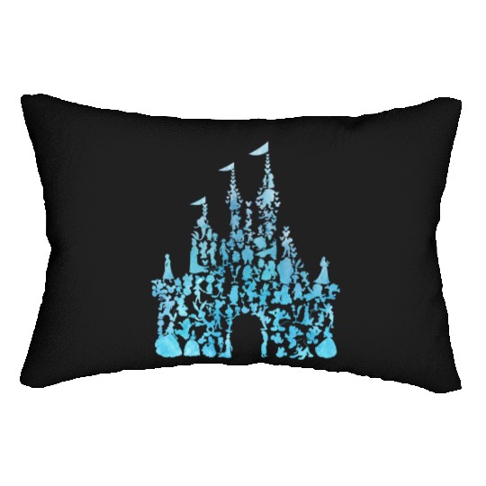 Castle - Various Disney Characters - Watercolor Lumbar Pillows