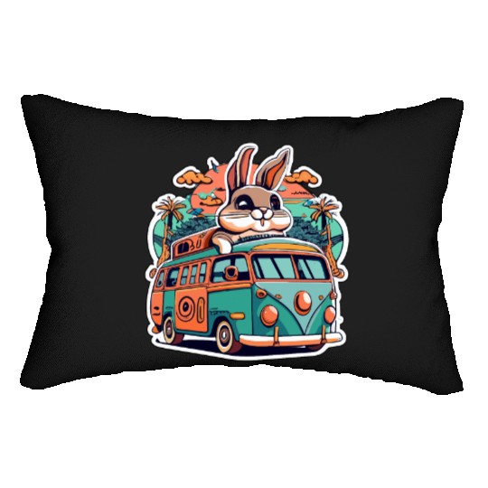 eras tour bunny Lumbar Pillows