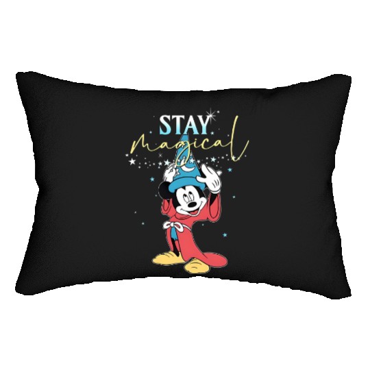 Retro Sorcerer Mickey Stay Magical Lumbar Pillows, Fantasmic Disneyland Lumbar Pillows