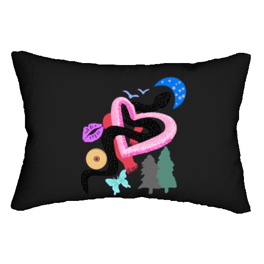 TaylorSwift eras inspired logo Lumbar Pillows