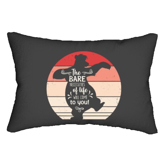 Discover Retro Disney Baloo Bear Bare Necessities Lumbar Pillows, Disney The Jungle Book Lumbar Pillows