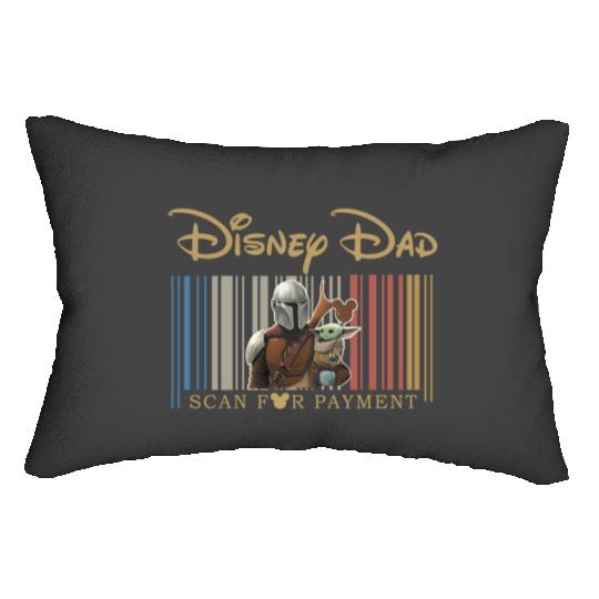 Disney Dadalorian Dad Scan For Payment, Funny Disney Dad Lumbar Pillows