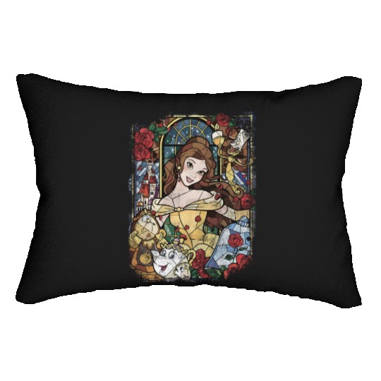 Retro Disney Belle Princess Watercolor Lumbar Pillows