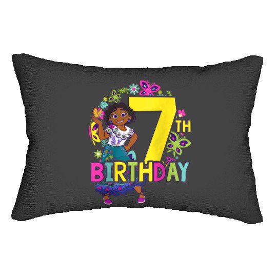 Disney Encanto Maribel 7th Birthday Floral Smile Portrait Raglan Baseball Lumbar Pillows