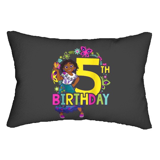 Disney Encanto Maribel 5th Birthday Smile Floral Portrait Raglan Baseball Lumbar Pillows