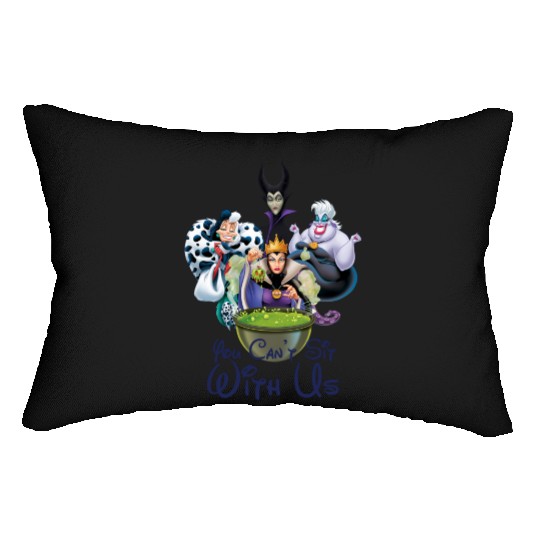 You Can't Sit With Us Disney Villains Lumbar Pillows