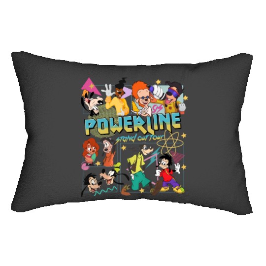 Vintage Goofy Movie Powerline Lumbar Pillows, A Goofy movie Lumbar Pillows, Disney Powerline Stand Out Tour