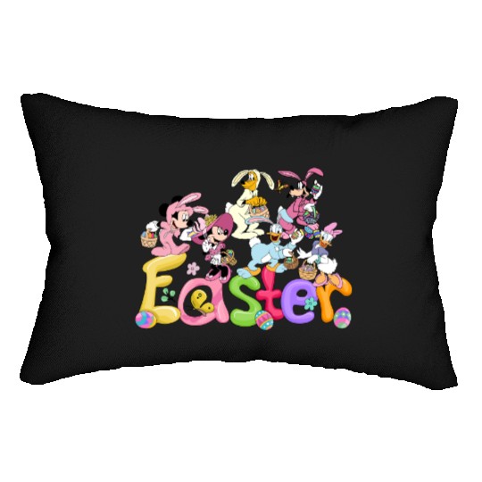 Retro Disney Easter Lumbar Pillows Mickey Easter Lumbar Pillows Disney Bunny Lumbar Pillows