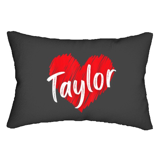 Discover I Love Taylor Heart Personalized Name Taylor Lumbar Pillows
