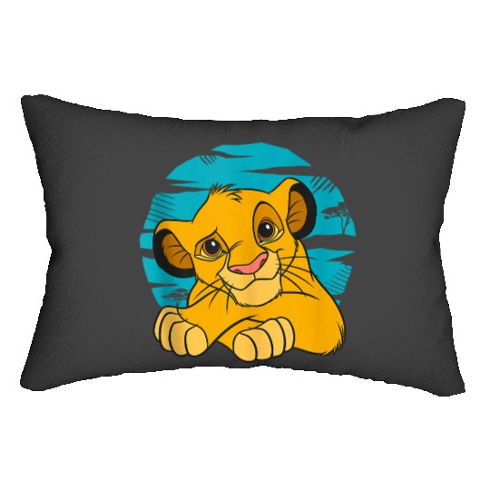 Disney The Lion King Young Simba Resting Blue 90s Lumbar Pillows