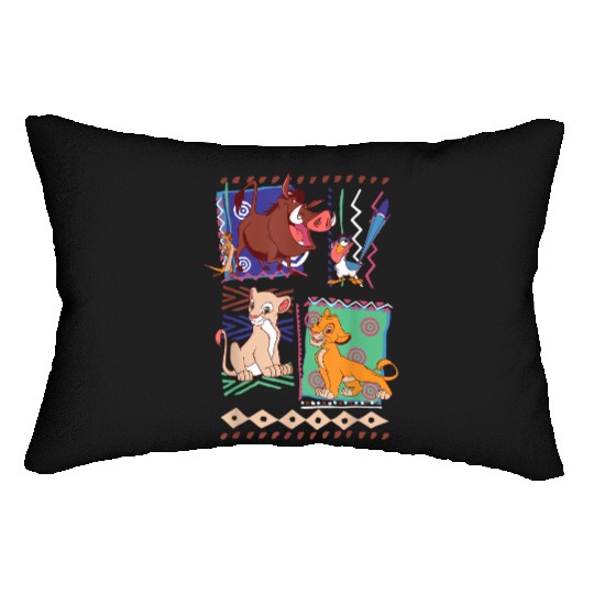 Disney Lion King Simba And Timon Graphic Lumbar Pillows