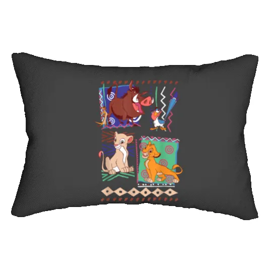 Disney Lion King Simba And Timon Graphic Lumbar Pillows
