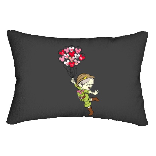 Carl And Ellie Valentine_s Day, Up Balloons Disney Valentine Lumbar Pillows