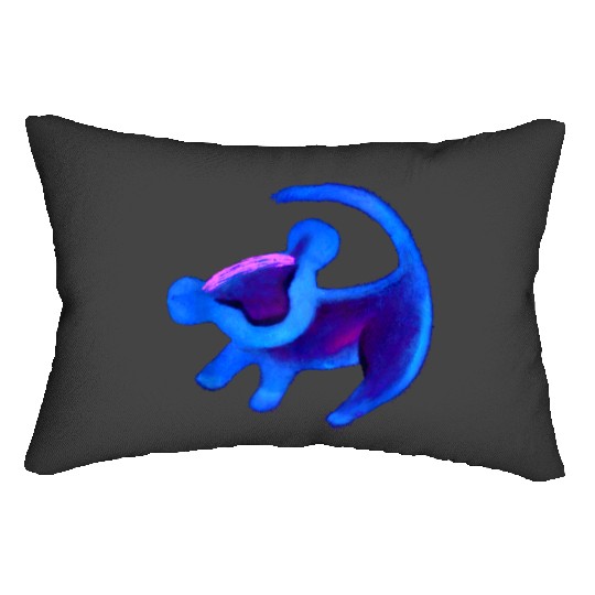 Discover Disney The Lion King Simba Cave Painting Blue Hue Lumbar Pillows