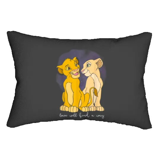 Disney Lion King Simba Nala Love Valentine's Graphic Lumbar Pillows