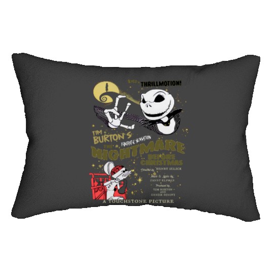 Retro The Nightmare Before Christmas Lumbar Pillows, Jack Skellington Lumbar Pillows, Disney Halloween Lumbar Pillows