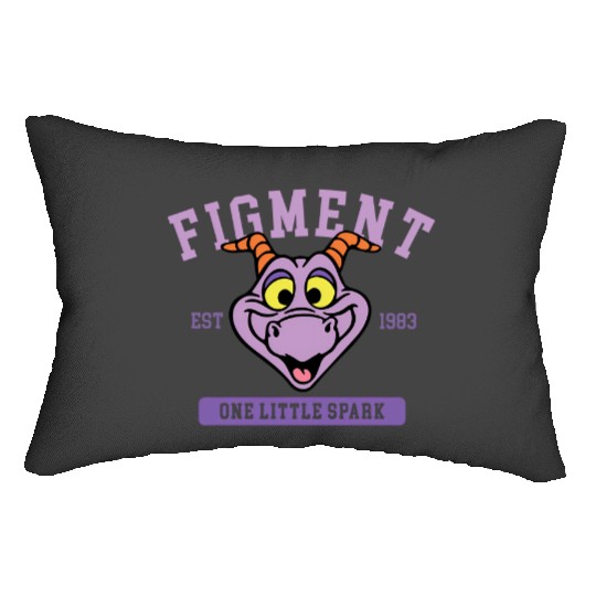 Disney Figment Lumbar Pillows, Epcot Figment Lumbar Pillows, Figment Est 1983 Lumbar Pillows