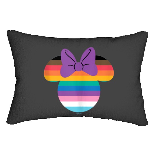 Disney Minnie Mouse Pride Inclusive Rainbow Head Icon Fill Lumbar Pillows