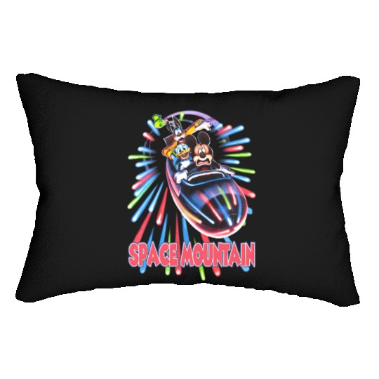 Vintage 90's Disney " Space Mountain " faded tees Lumbar Pillows