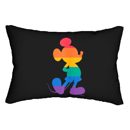 Disney Mickey Mouse Pride Classic Pose Rainbow Icon Fill Lumbar Pillows