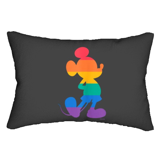 Disney Mickey Mouse Pride Classic Pose Rainbow Icon Fill Lumbar Pillows
