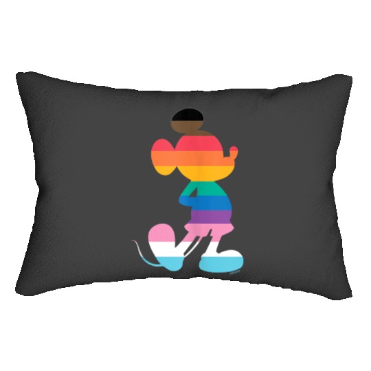Disney Mickey Mouse Pride Inclusive Pose Rainbow Icon Fill Lumbar Pillows