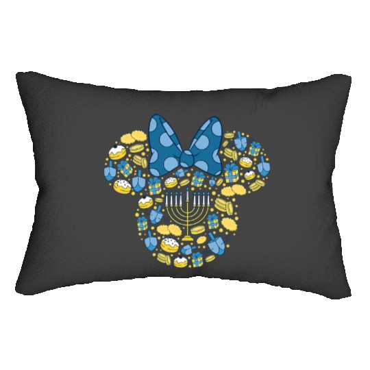 Disney Minnie Mouse Icon Hanukkah Chanukah Dreidel Menorah Lumbar Pillows