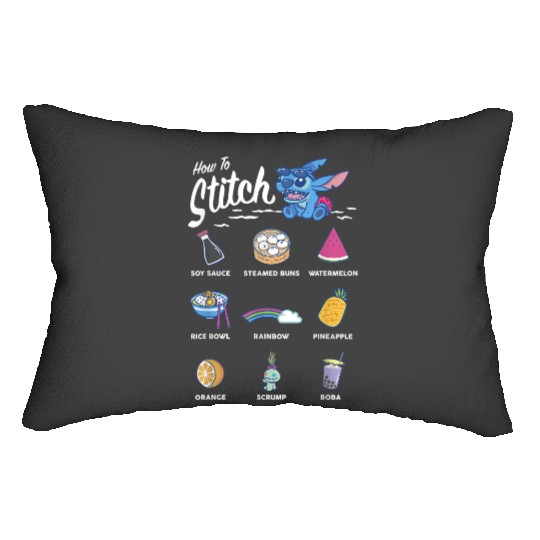 Discover Disney Lilo Stitch How To Stitch Essentials Chest Logo Lumbar Pillows
