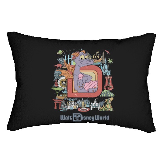 Disneyworld Figment  Lumbar Pillows, Disney Epcot Figment Lumbar Pillows