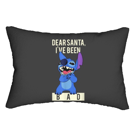 Disney Lilo Stitch Christmas Dear Santa I've Been Bad Lumbar Pillows