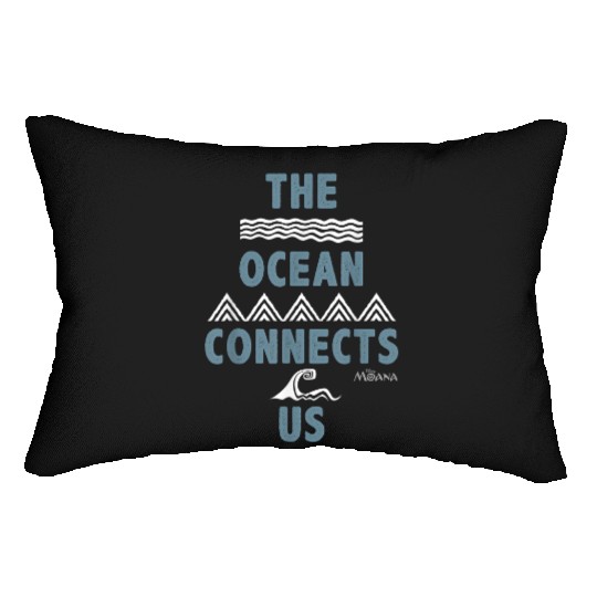 Disney Moana The Ocean Connects Us Tattoo Waves Lumbar Pillows