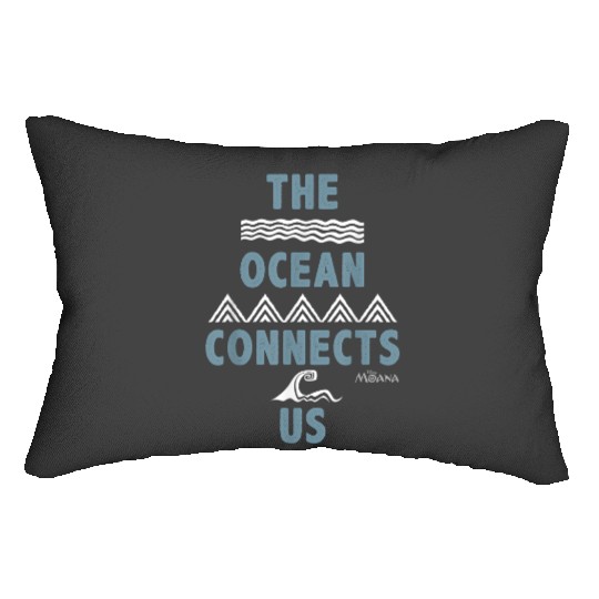 Disney Moana The Ocean Connects Us Tattoo Waves Lumbar Pillows