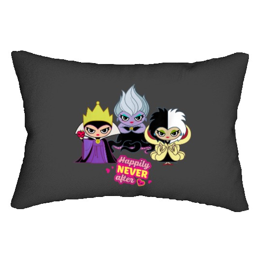 Disney Villains Queen Ursula Cruella Happily Never After Lumbar Pillows