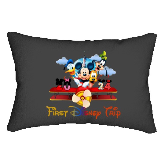 My First Disney Trip Lumbar Pillows, Disney Bound Lumbar Pillows, Disney Family Vacation Lumbar Pillows