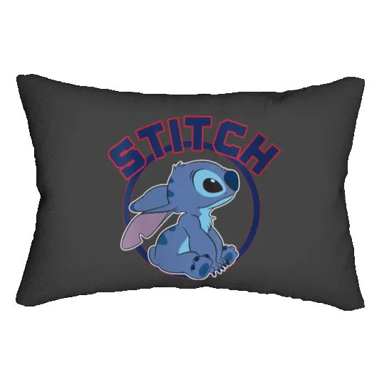 Womens Disney Lilo Stitch Cute Stitch Profile Big Chest Circle V2 Lumbar Pillows
