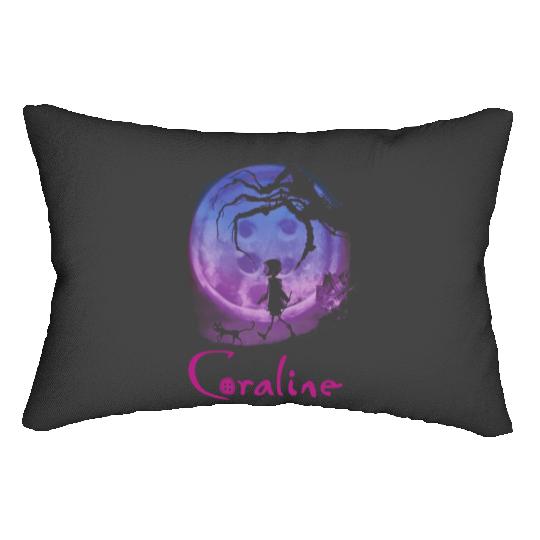 Coraline Lumbar Pillows, Vintage Disney Halloween Party Lumbar Pillows, Coraline Doll Lumbar Pillows