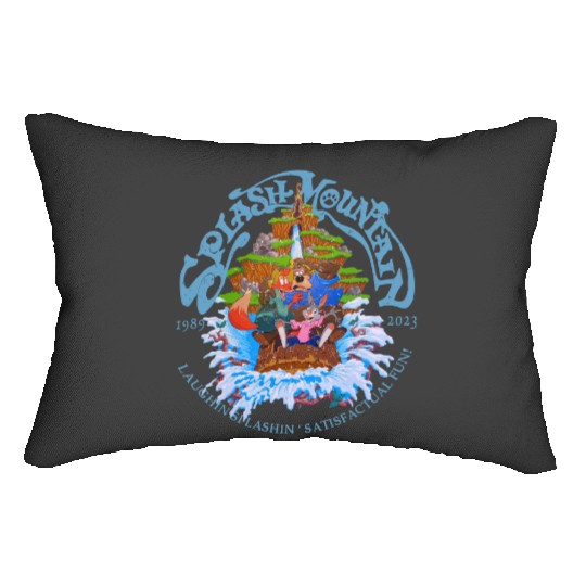 Retro Disneyland Splash Mountain Lumbar Pillows, Vintage Disney Lumbar Pillows, Disney Splash Mountain Lumbar Pillows