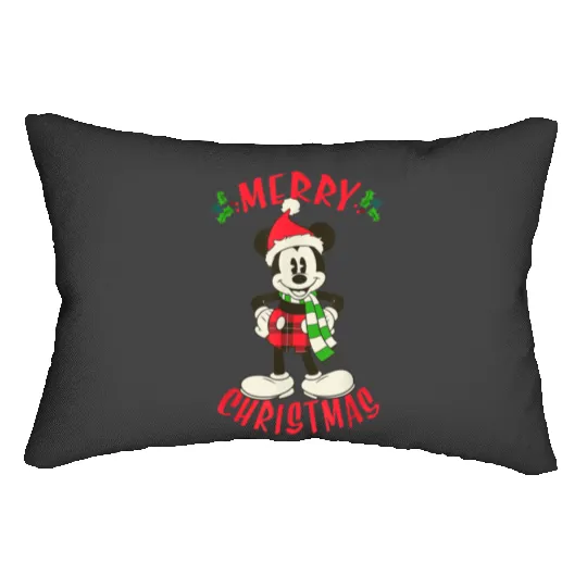 disneyy Vintage Mickey Mouse Christmas Holiday Lumbar Pillows