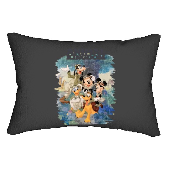  Color Disney Animal Kingdom Lumbar Pillows, Mickey Safari Vintage Lumbar Pillows