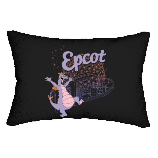 Epcot Figment Lumbar Pillows, Disney Figment Lumbar Pillows, Figment Est 1983 Lumbar Pillows