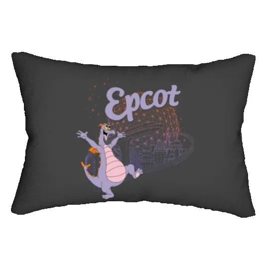 Epcot Figment Lumbar Pillows, Disney Figment Lumbar Pillows, Figment Est 1983 Lumbar Pillows