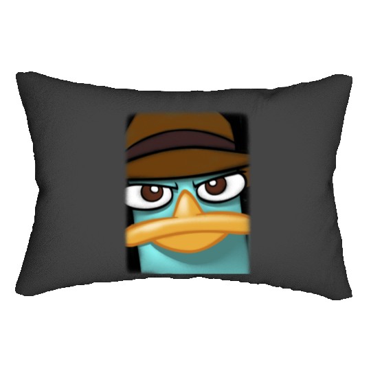 Disneys Phineas And Ferb Perry The Platypus Big Face Portrait Lumbar Pillows