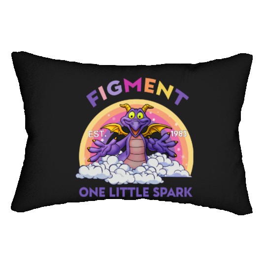 Cute Figment One Little Spark Disney Epcot Snack Drinking Lumbar Pillows