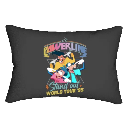 Retro Disneys A Goofy Movie Powerline World Tour 95' Shirt, A Goofy Movie Shirt, Vintage Disneys Powerline Lumbar Pillows