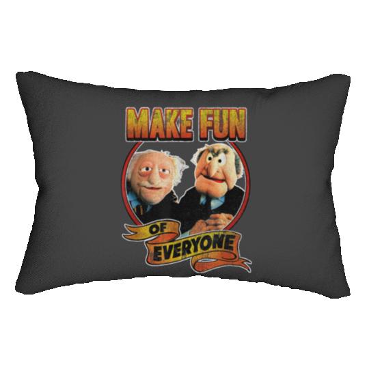disneys The Muppets Make Fun Of Statler Waldorf Vintage Shot  gifts Lumbar Pillows